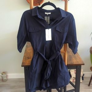 Navy Romper
